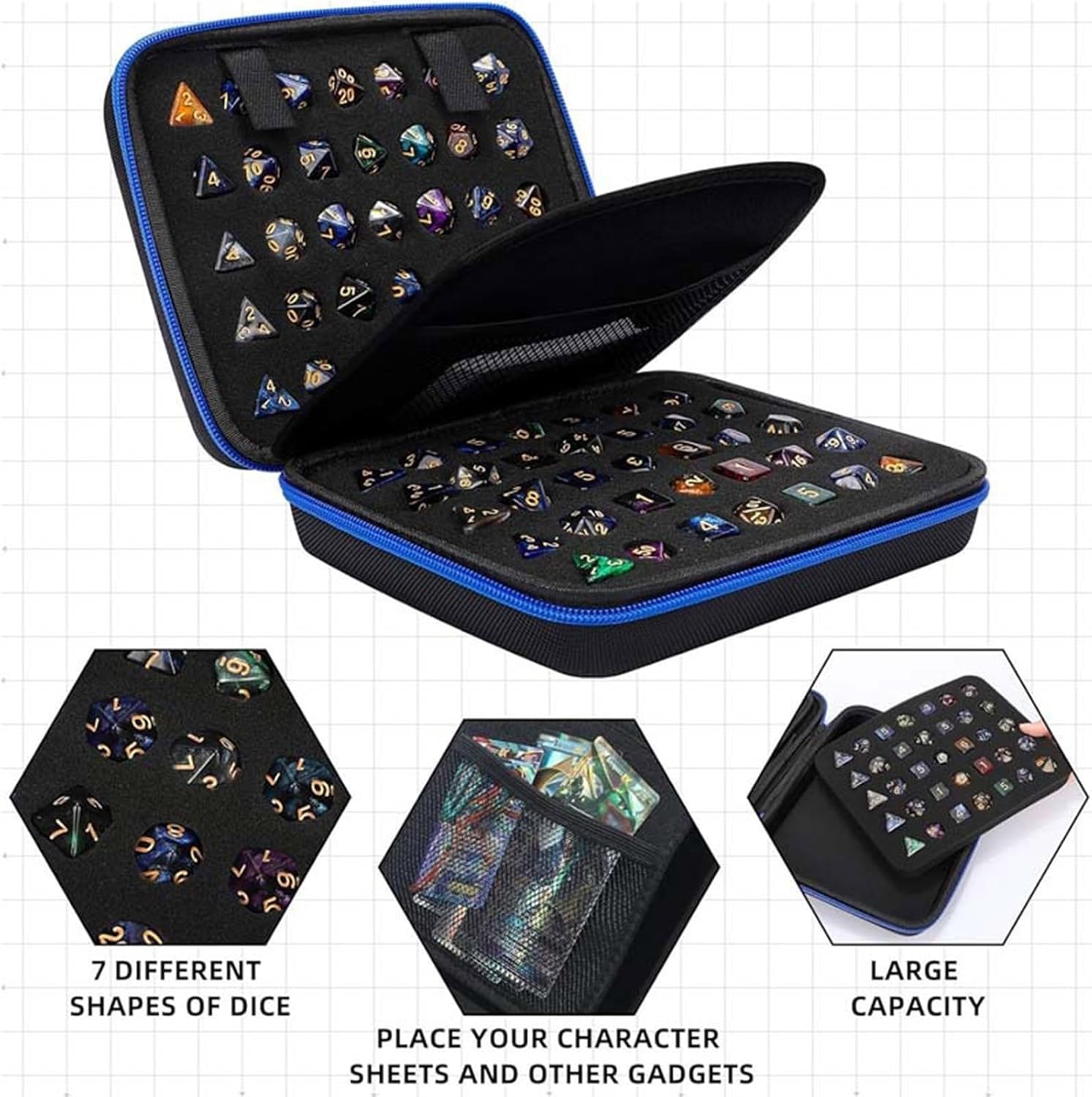 Heavy Type Dices Carriers Box With Interchangeable Grids Tray And Grip Handle Tray Accessories Portable Organizers