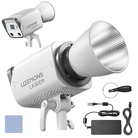 Godox Litemons LA300R Studio RGB Video Light | 330W LED Photography Light Lamp 1800-10000K CRI95+ Bowens Mount APP Control with Reflector for Home Studio Vlog Live Streaming Portrait Photography