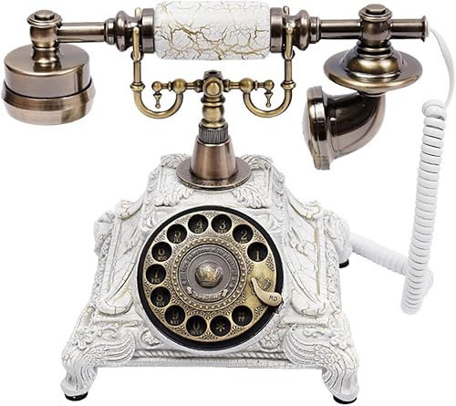 Teléfono de escritorio de teléfono retro antiguo de estilo europeo Teléfono de línea fija de diseño antiguo Teléfono decorativo Teléfono antiguo