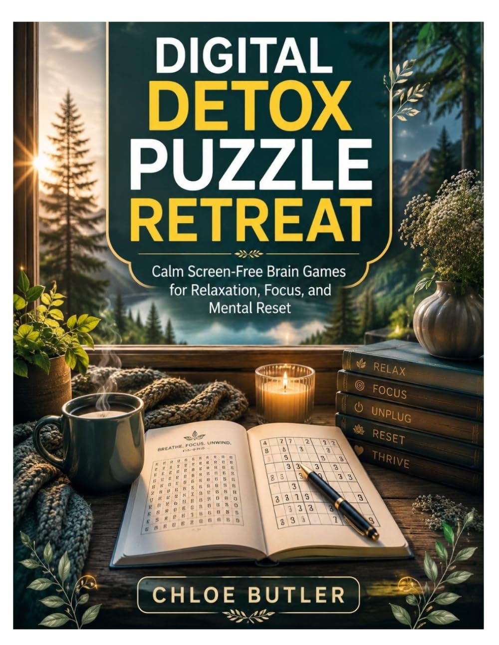 Digital Detox Puzzle Retreat: Calm Screen-Free Brain Games for Relaxation, Focus and Mental Reset