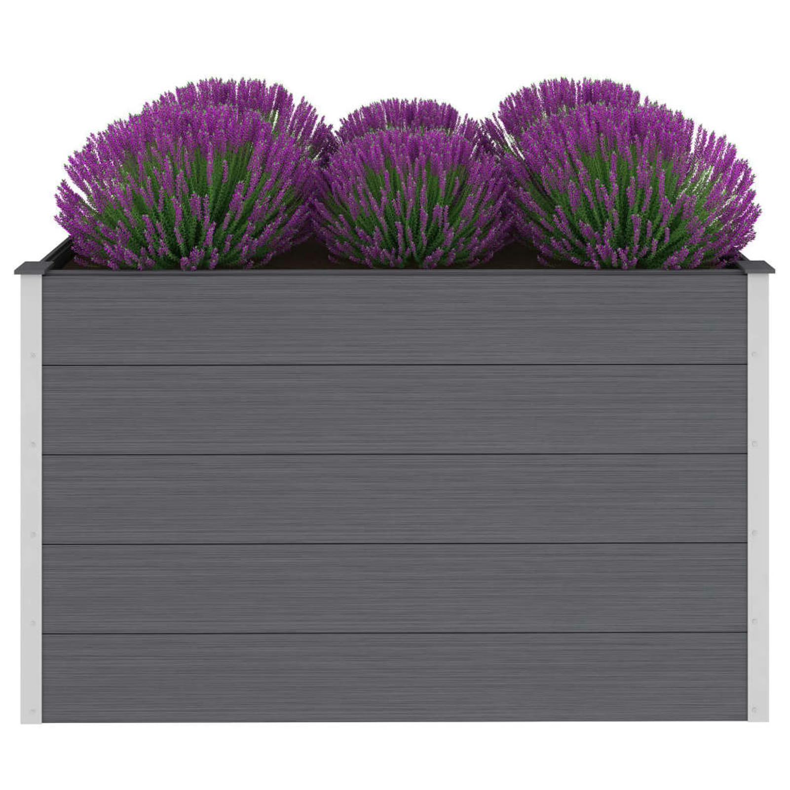 Garten-Hochbeet Planter Raised Beds Hochbeeterde Raised Garden Bed Hochbeete FüR Garten WPC 150x100x91 cm Grau