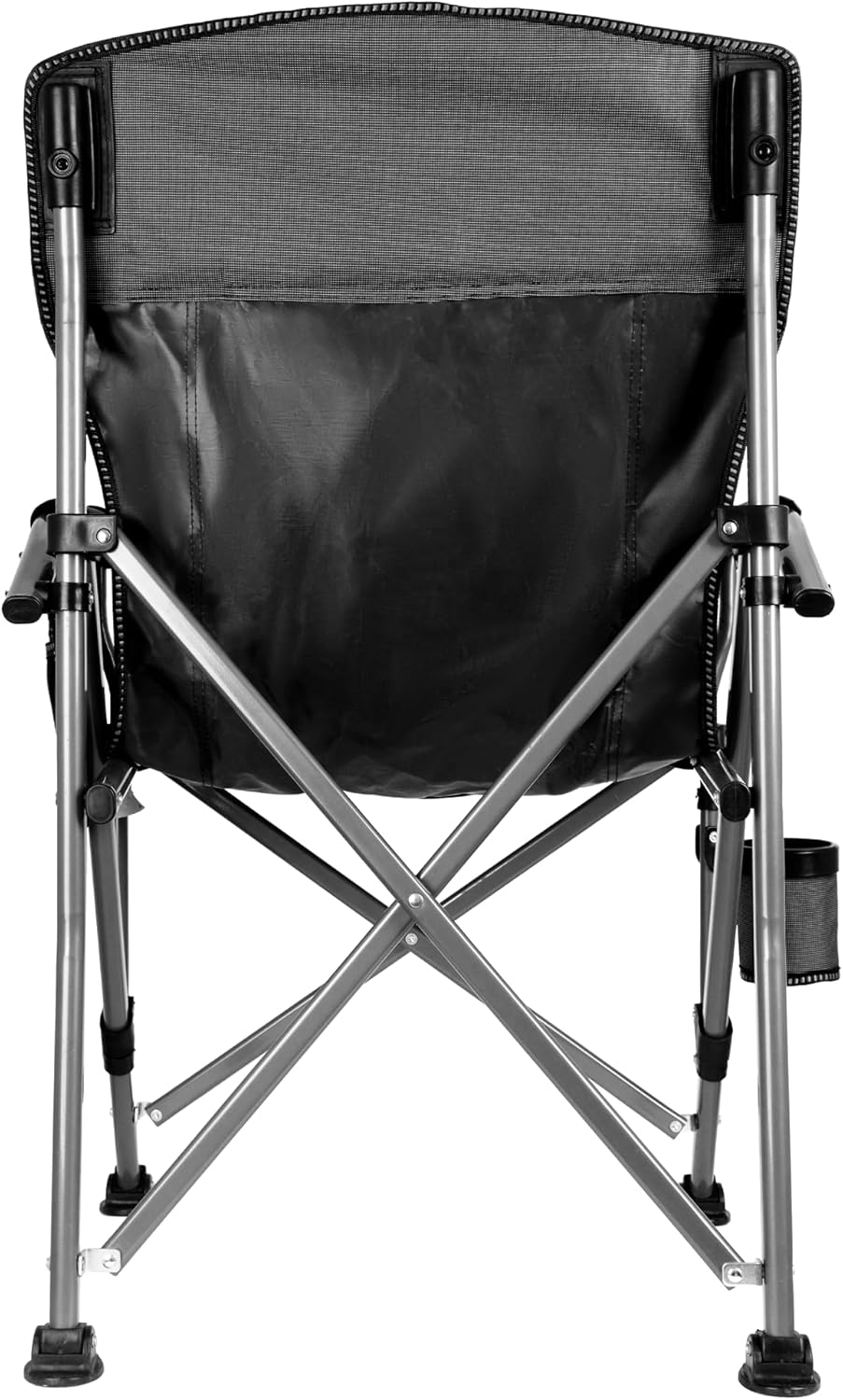 Folding Camping Chair with Cup Holder and Storage Bag, Heavy Duty Support 400 LBS, Oversized Collapsible Portable Camping Chair for Outdoor Camp, Picnic, Travel, Fishing Grey - Image 5
