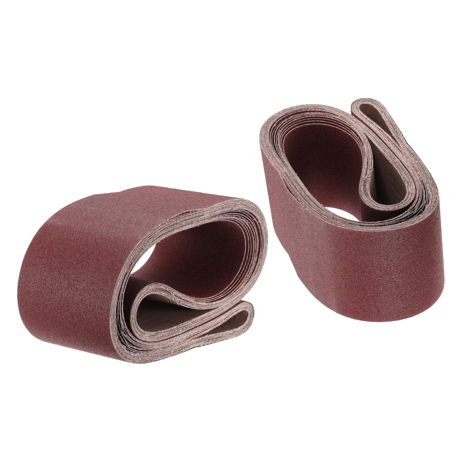 QUARKZMAN 10pcs 6" x 89" Bandas De Lijado 80 Granos Óxido De Aluminio Papel De Lijado Para Lijadora De Banda Para Pulido Y Molienda De Metal Y Madera, Marrón Rojizo
