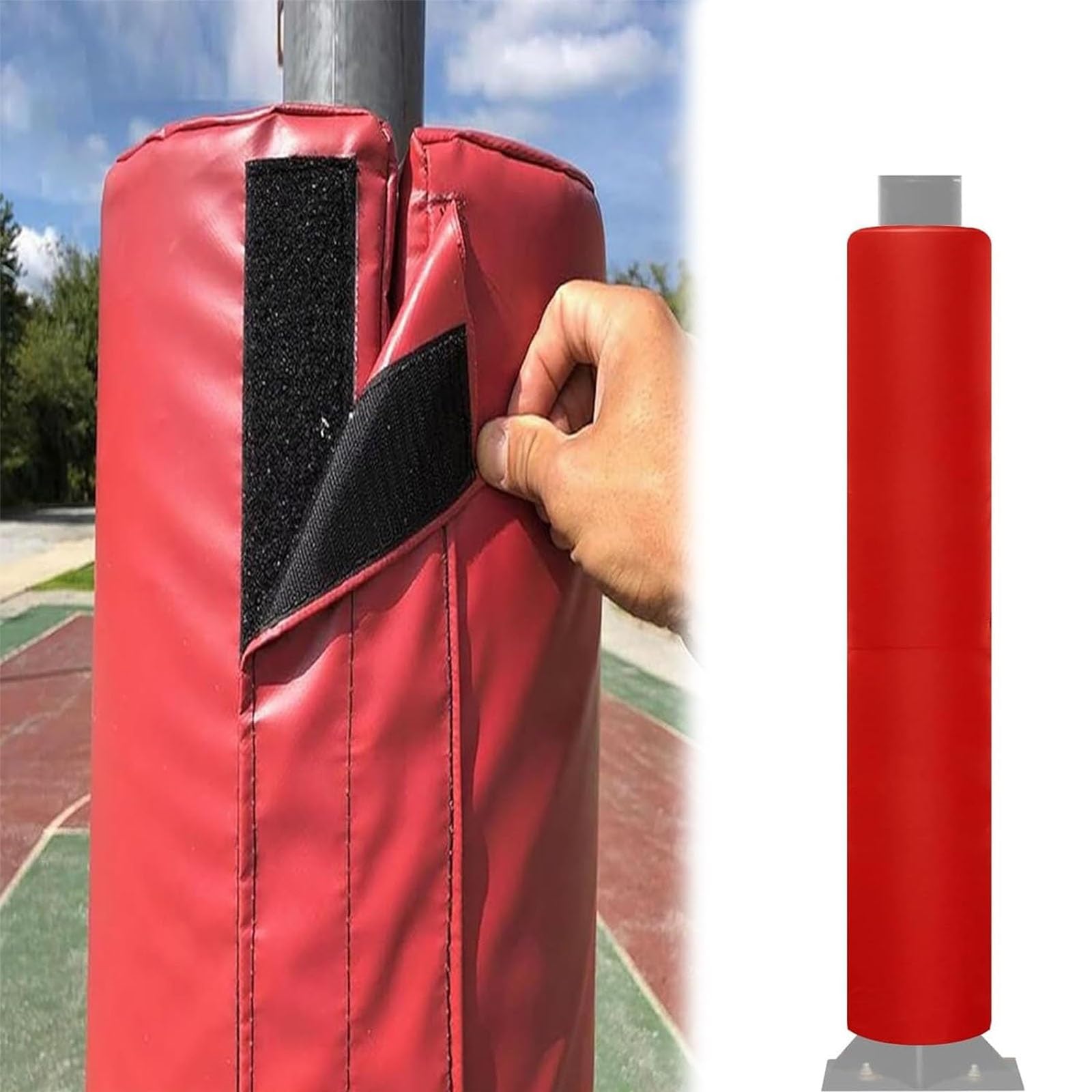 Generico Protezione in Schiuma Resistente per Pali Rotondi da Basket, Imbottitura di Sicurezza Rotonda per impieghi gravosi, Adatta a Pali da Basket con Diametro da 2,5"