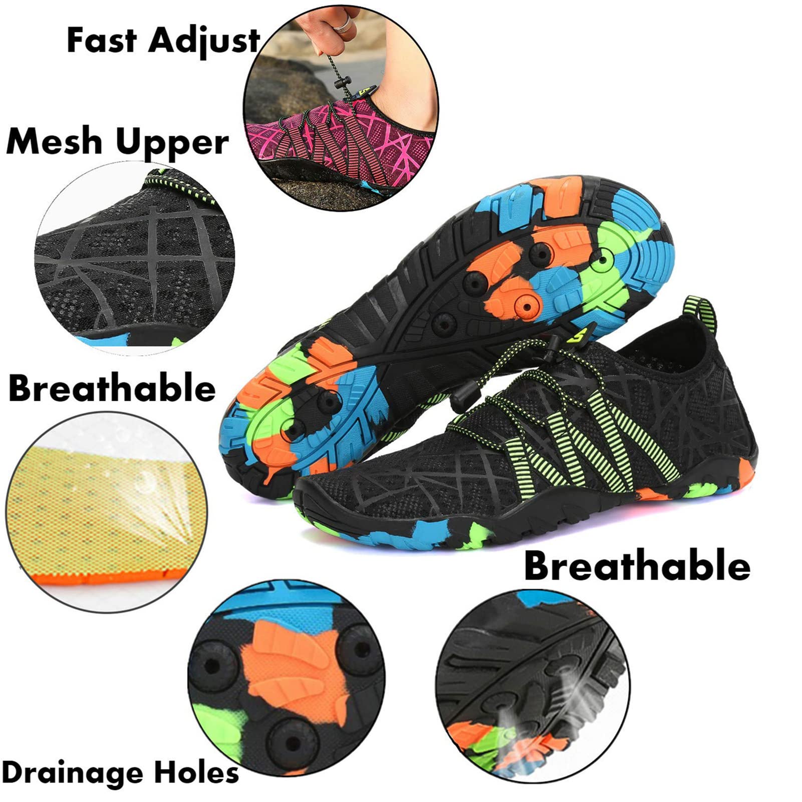 SAGUARO Scarpe da Immersione Uomo Donna Rapida Asciugatura Scarpette Spiaggia Surf