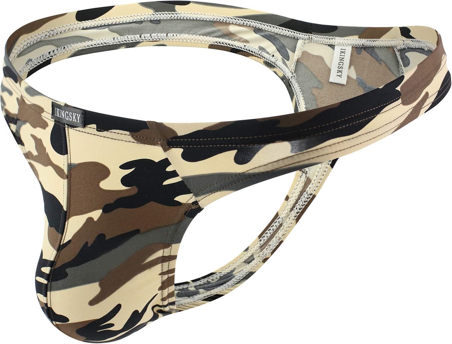 iKingsky Men's Camouflage Thong Underwear Soft Stretch T-back Mens Underwear