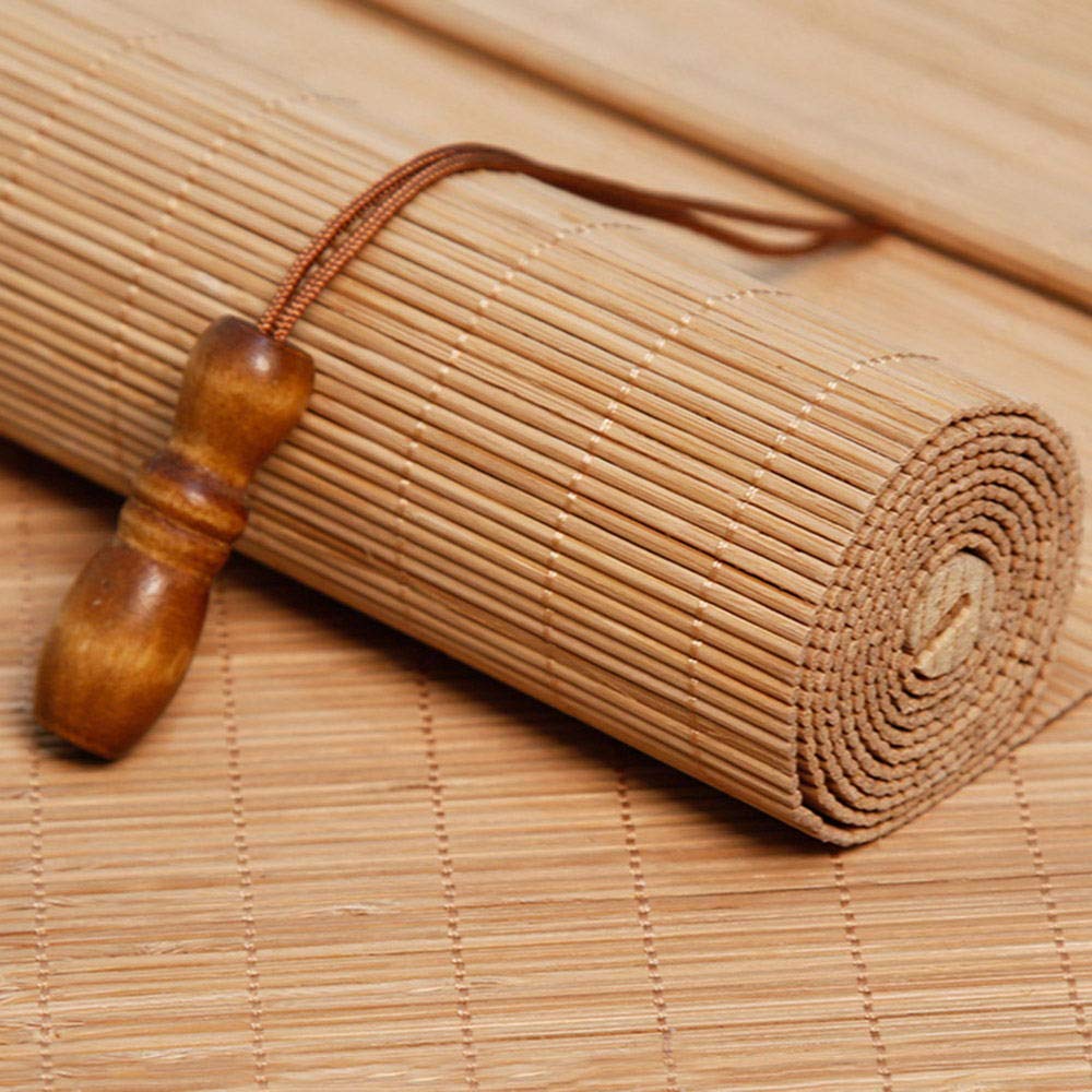 Jolan Bamboo shades,natural Roman blinds,dustproof curtain,with lifter,for indoor/windows/restaurants,Customizable.,50x160cm/20x63in
