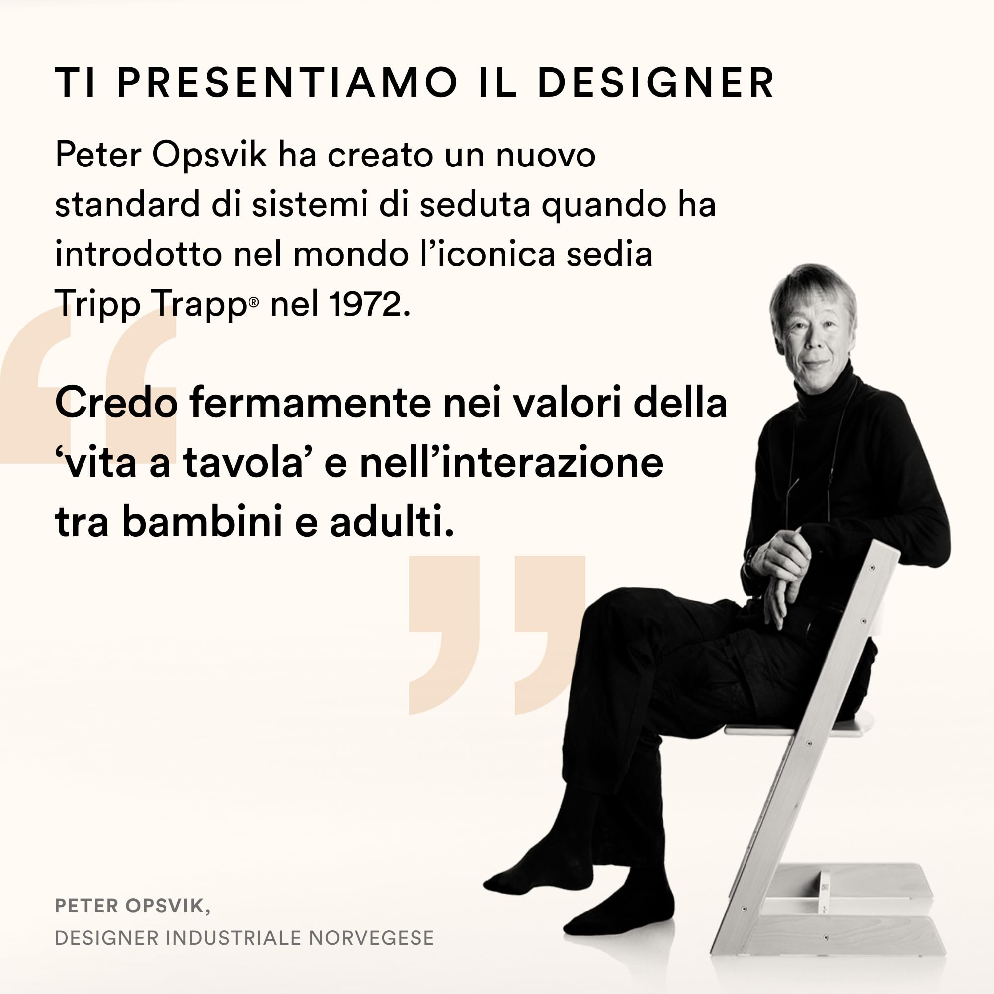 Seggiolone Tripp Trapp di Stokke con Baby Set, Natural - Sedia regolabile ed evolutiva per bambini e adulti - Design ergonomico e classico