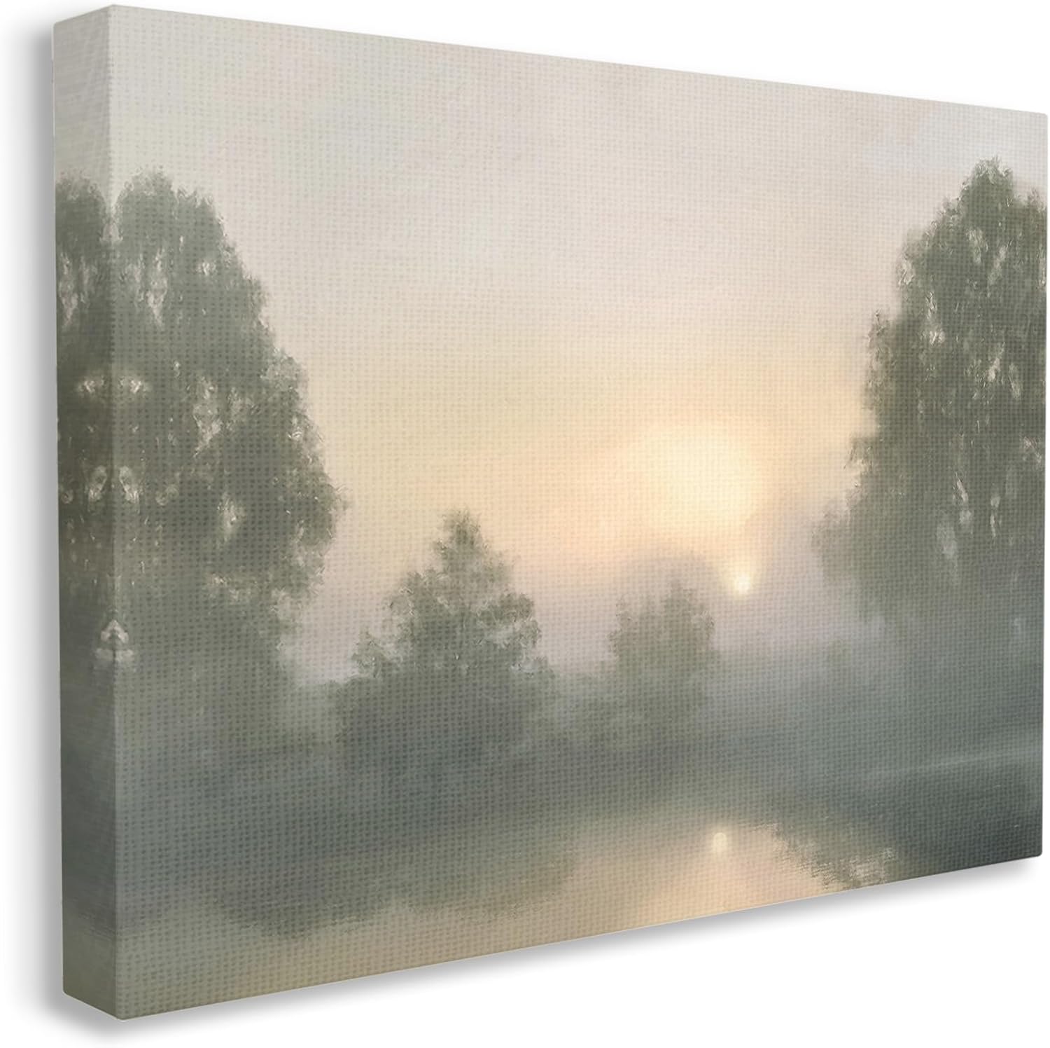 Stupell Industries Misty Pond Reflection Canvas Wall Art by Amber Sterling
