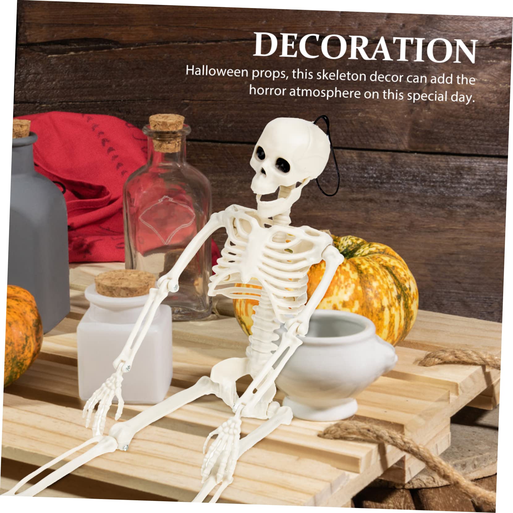 BESTonZON 5 Piezas Esqueleto Humano Esqueleto Adorno De Calavera De Halloween Esqueleto De Simulación Pequeño Modelo De Esqueleto Decoración De Esqueleto De Halloween El Plastico