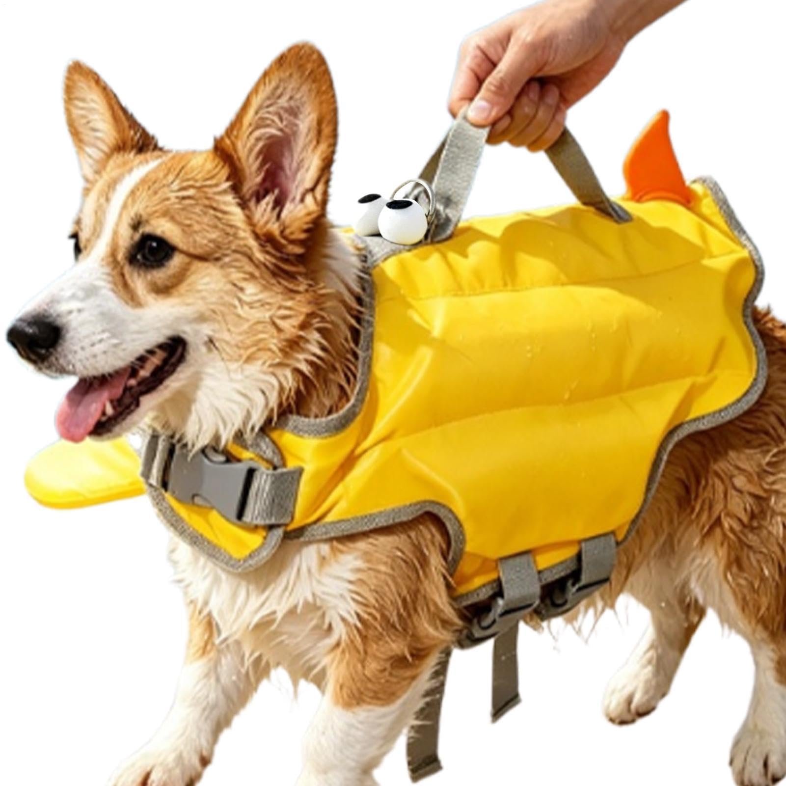 Dog Life Vest - Adjustable High Buoyancy Waterproof | Floating Swimming Vest for Pets - for Small Medium Puppies in Pool Beach Summer Swimming Games Training