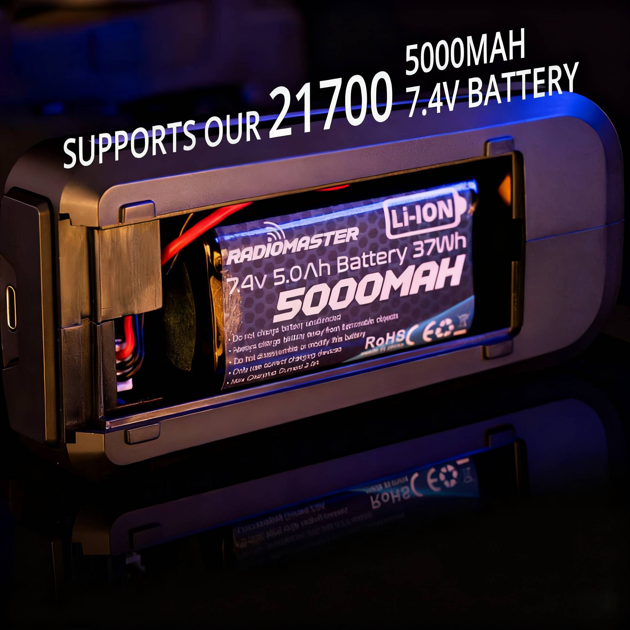 RadioMaster - Batería de 5000 mAh, 7,4 V, con Conectores JST-XH y XT30, Compatible con RadioMaster - Batería de 5000 mAh, 7,4 V, con Conectores JST-XH y XT30, Compatible con