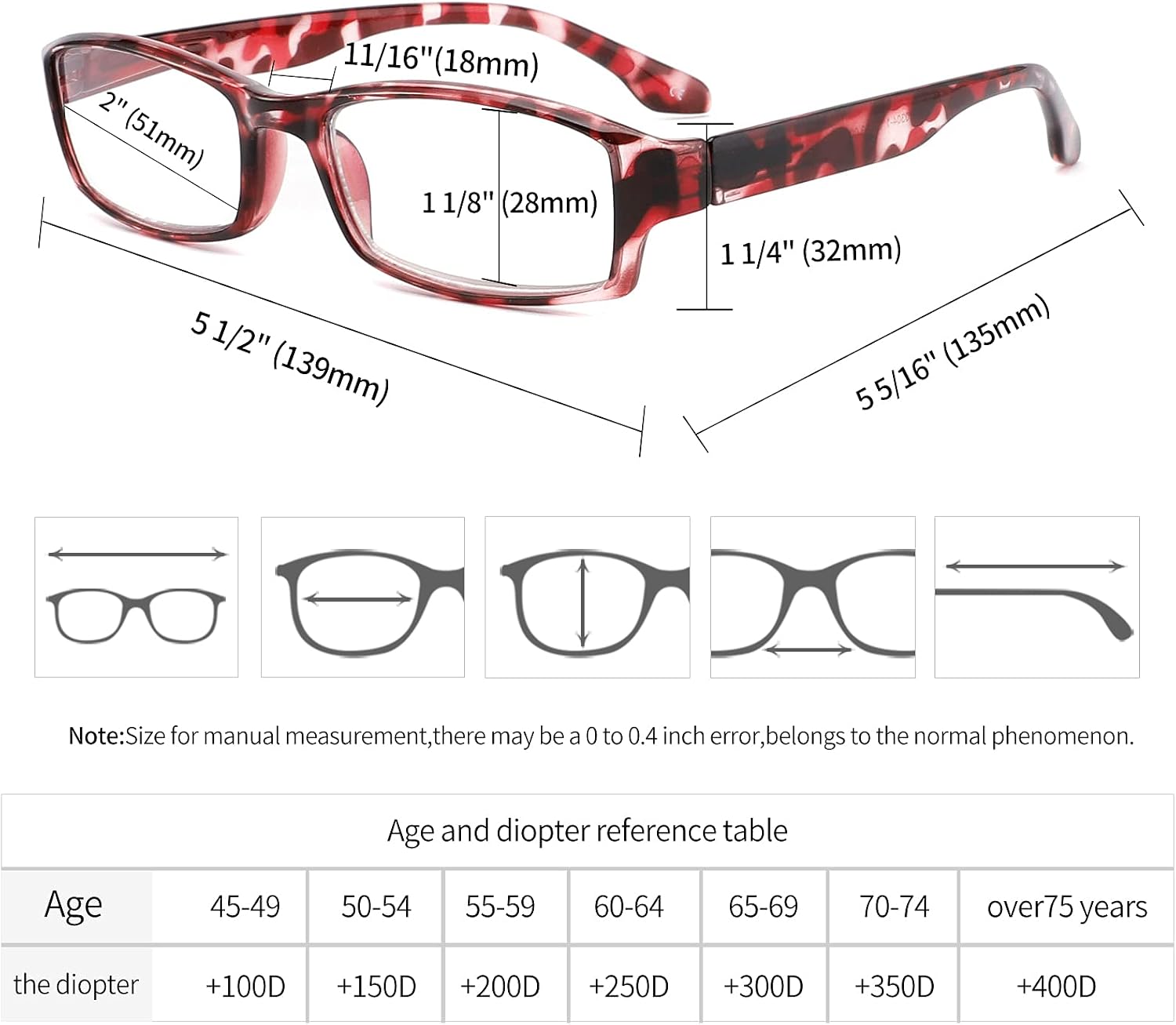 IVNUOYI 6 Pack Reading Glasses Blue Light Blocking with Spring Hinges, Anti Glare UV Eyestrain,Lightweight Computer Readers Men Women 2.5