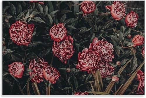 Lienzo de arte floral, pintura de pared, póster de pared, póster, obras de arte, idea de regalo, estética, 08 x 12 pulgadas (7.9 x 11.8 in)