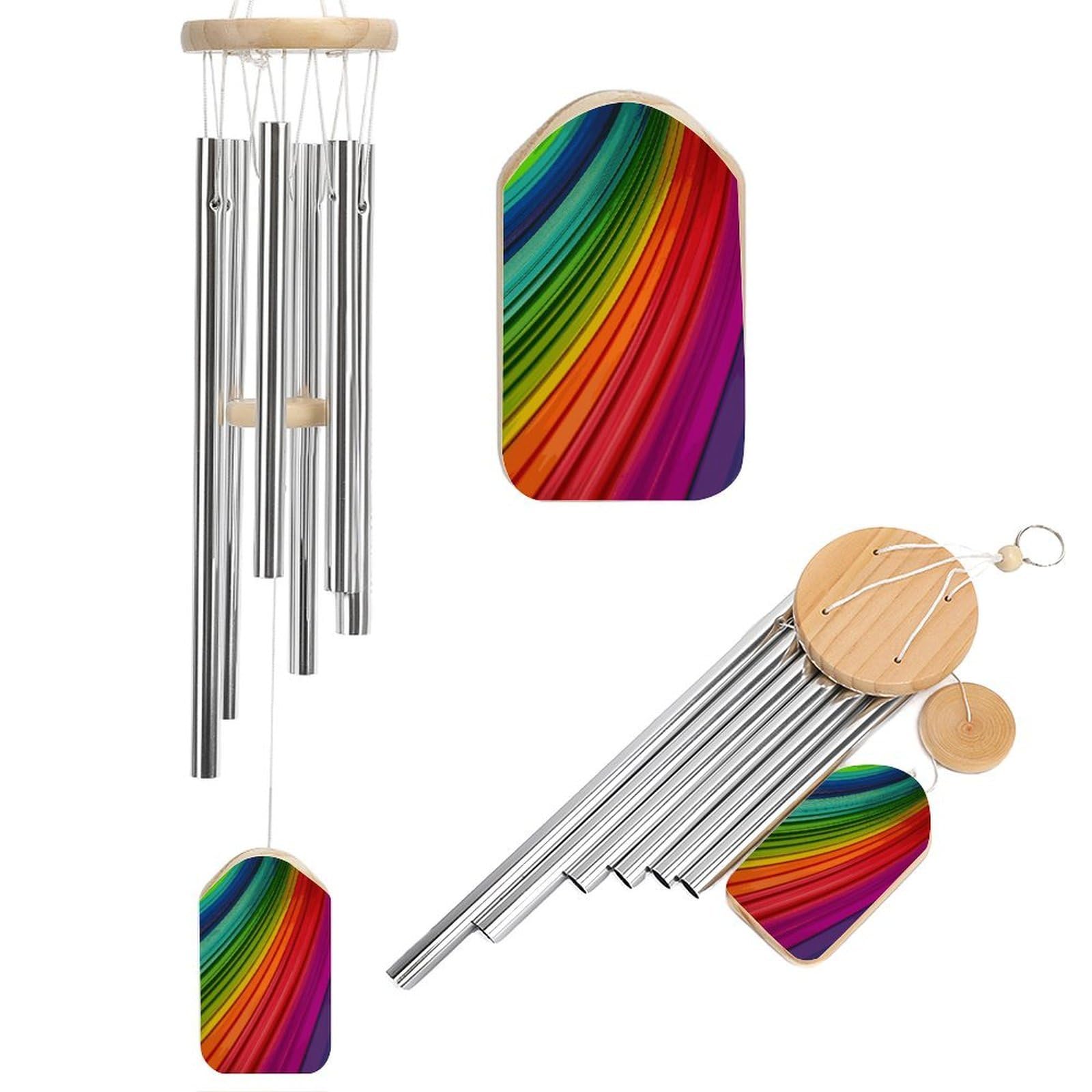 Campanilla de viento de aluminio para regalo conmemorativo en jardines y patios