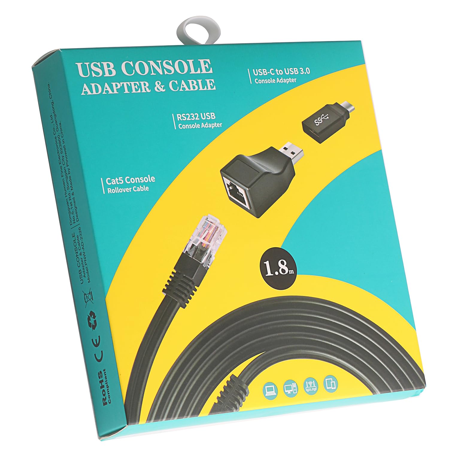 Amazon.co.jp: Cisco用USBコンソールケーブル、USB Type CからRJ45