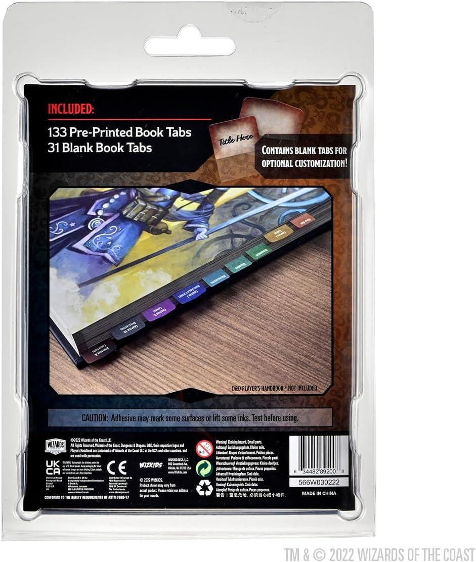 WizKids D&D Book Tabs: Player's Handbook