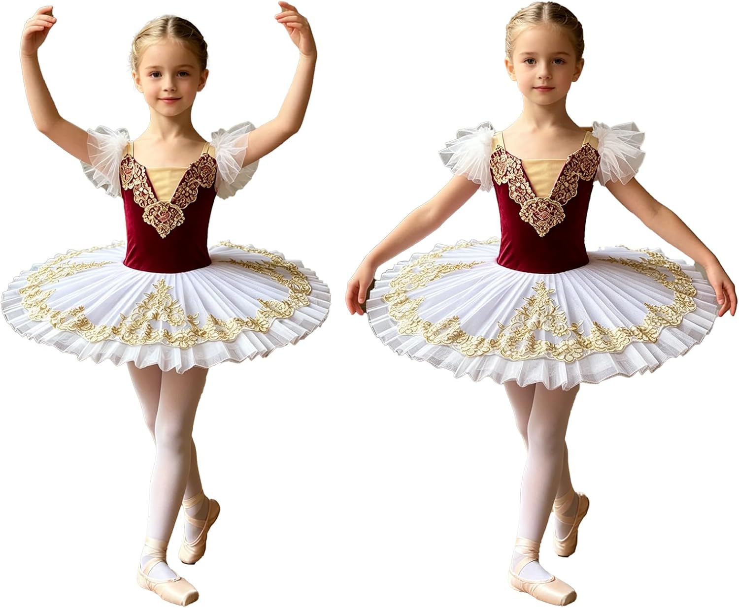Shinsto Girls Ballerina Dancewear Ballet Tulle Tutu Princess Dance Dress for Figure Skating Dancing Performance