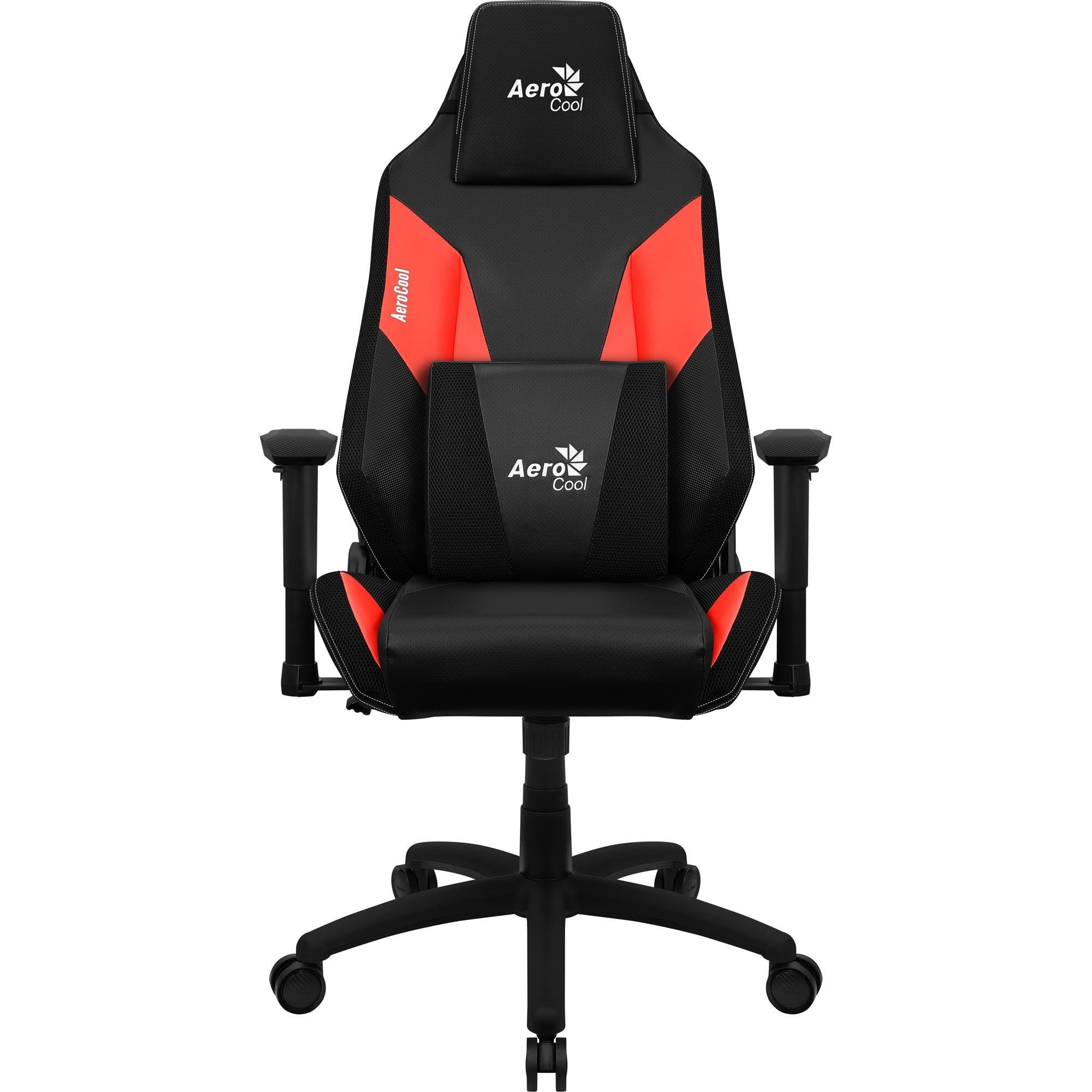 Aerocool ADMIRALBR, Red Ergonomic Gaming Chair, Air Tech, Padded Cushions