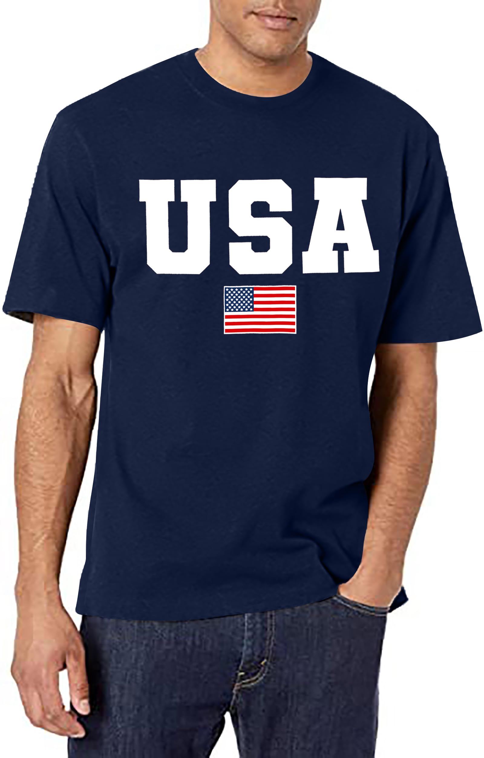 American Flag Shirts Men: USA T Shirt 4th of July Shirt Patriotic Tops Casual Short Sleeve T-Shirts