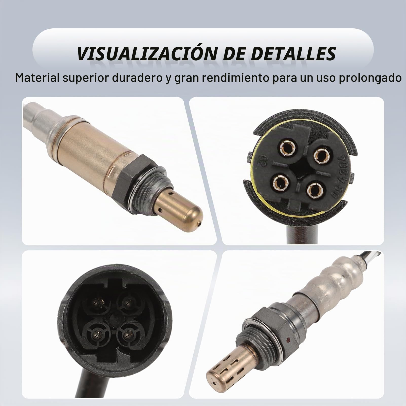 Juego de 4 Sondas Lambda Compatible Serie 3 E46 Serie 5 E39 X3 E83 | 3er E46 320-330 2.0L-3.0L 1998-2005, 5er E39 520-530 2.0L-3.0L 1996-2010, X3 E83 2.5L 3.0L 2003-2006, Sustituir# 11781742050