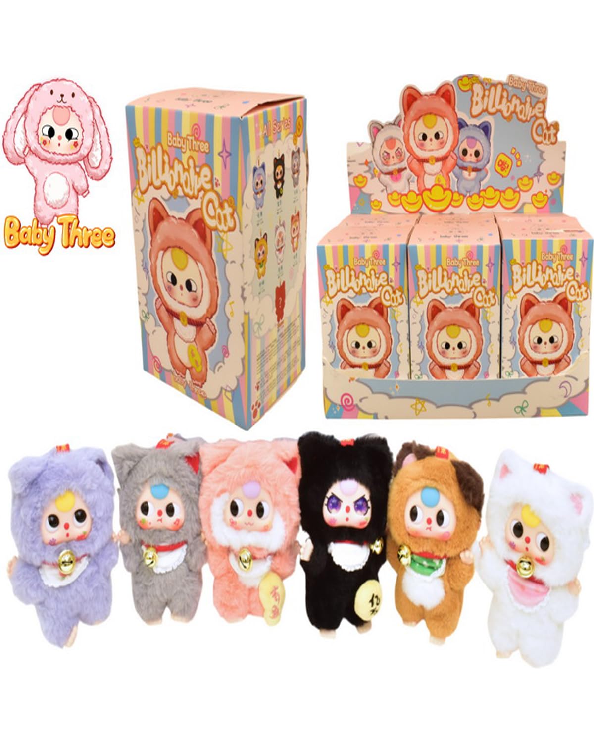 Plush Blind Box: Baby Three Billionaire Cat Series