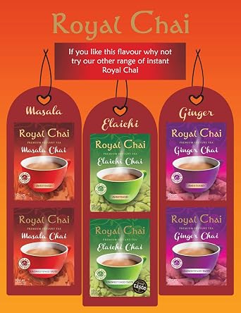 Royal Chai | Karak Chai Unsweetened | 10 Single Serving Sachets | Premium Instant Tea (Pack of 2)