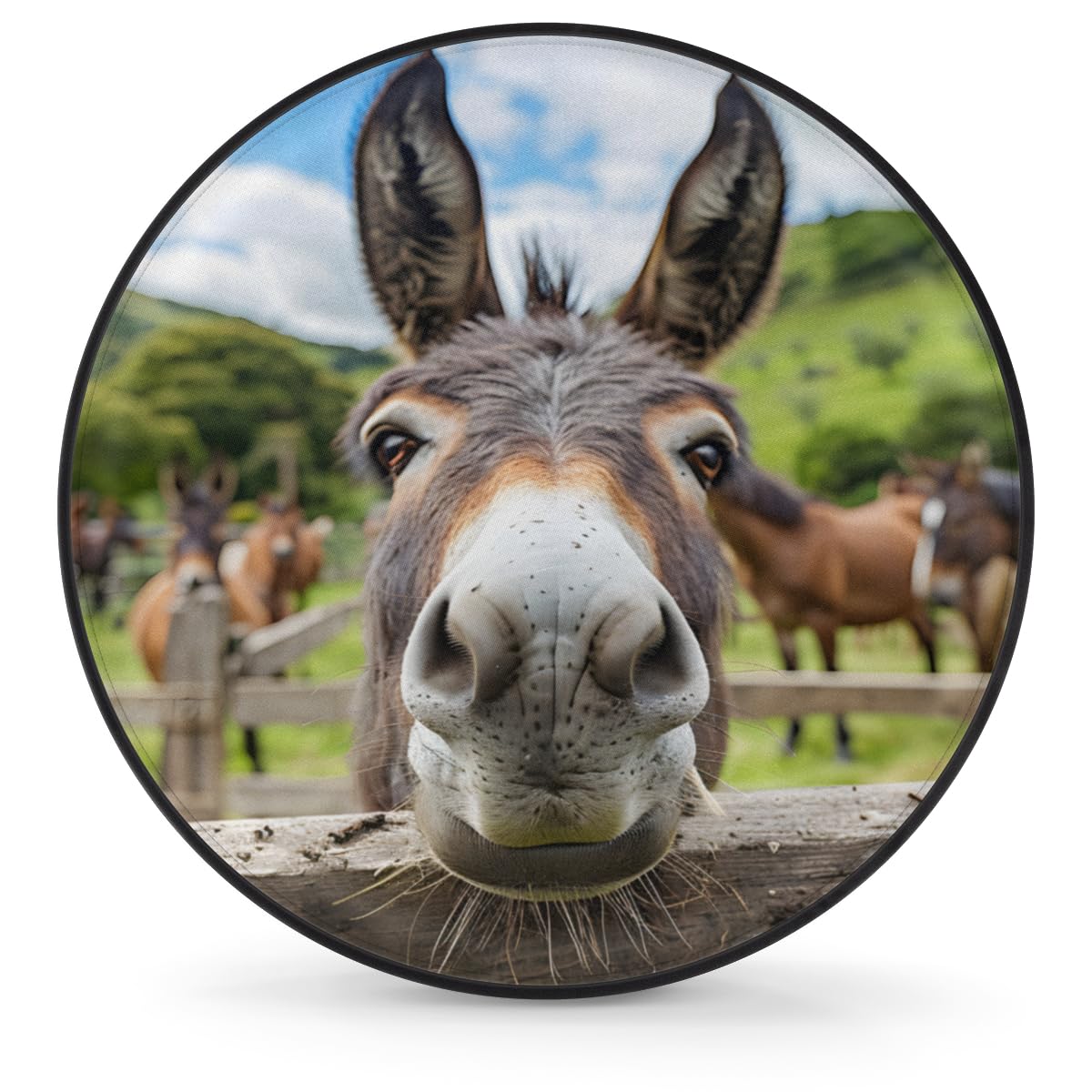 Spare Tire Cover Elegant Donkey Wheel Covers Protectors Waterproof Dust-Proof Universal Fit Trailer, RV, SUV and Many Vehicle 16 Inch
