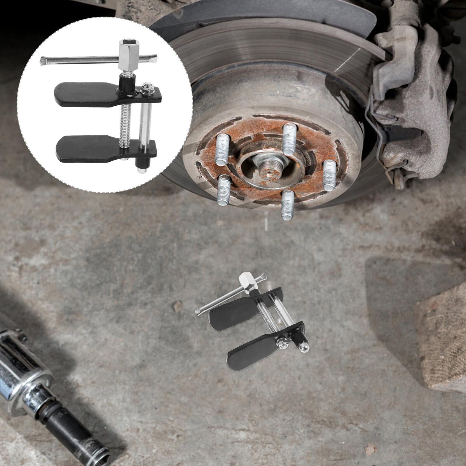 Healvian Outil pour Étrier de Frein à Disque Compresseur de Piston d'Étrier Presse à Étrier de Frein Automobile pour Mécaniciens Usage Entretien Auto