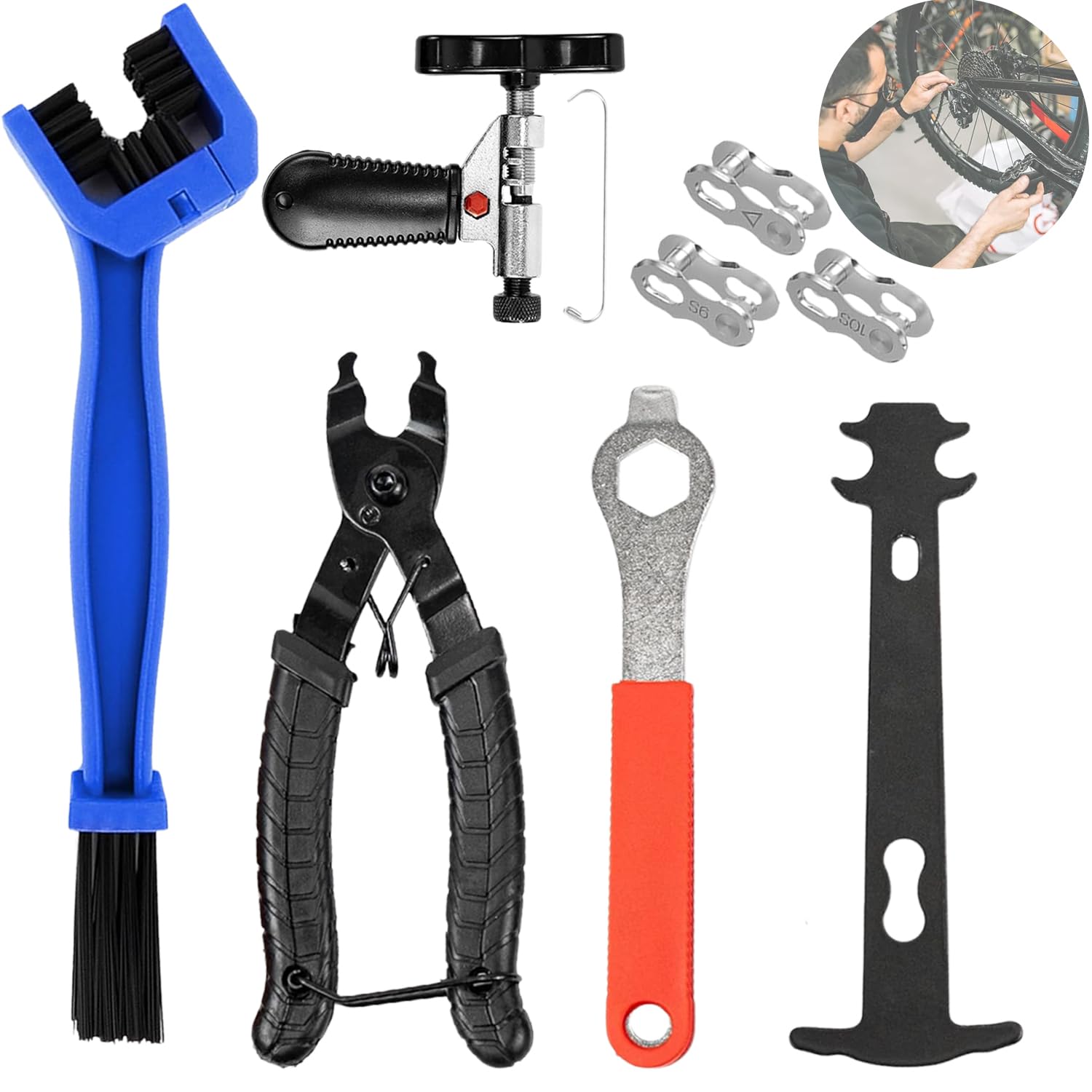 Dériveur Chaîne Vélo Kit Outils Chaîne Vélo - Pince, Dérive-chaîne