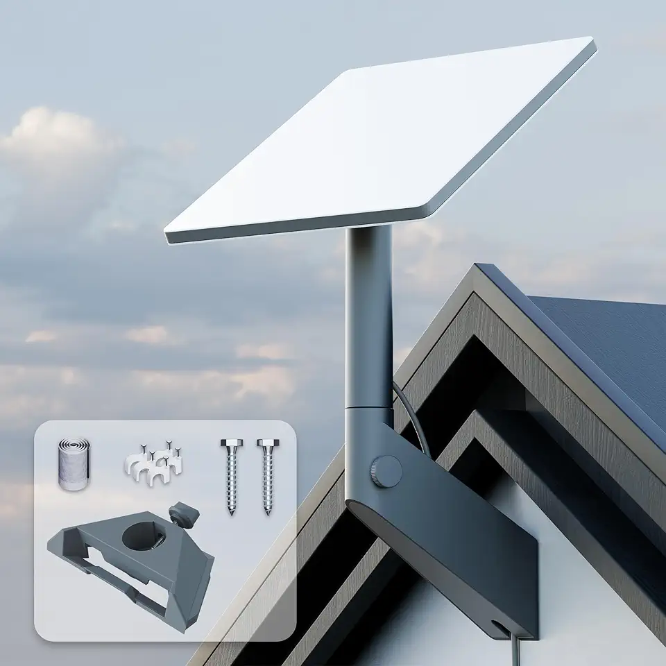 Suporte de parede Starlink MIni, suporte Starlink Mini ajustável em 360°, cinza