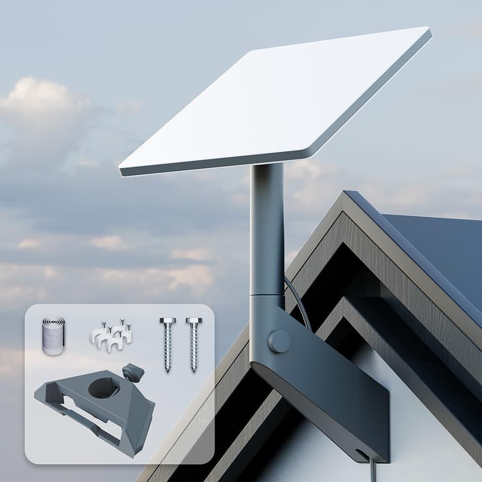 Suporte de parede Starlink MIni, suporte Starlink Mini ajustável em 360°, cinza