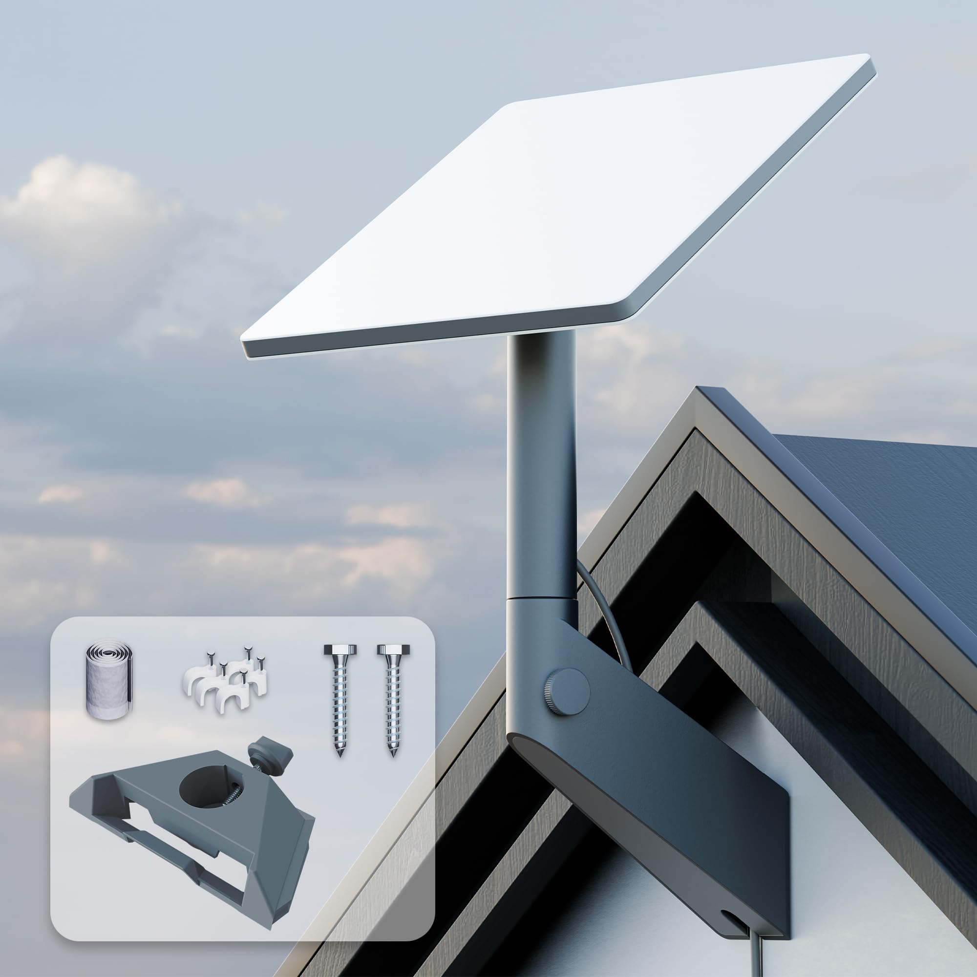 Photo 1 of Starlink Mini Wall Mount, 360 Adjustable Starlink Mini Bracket, Gray