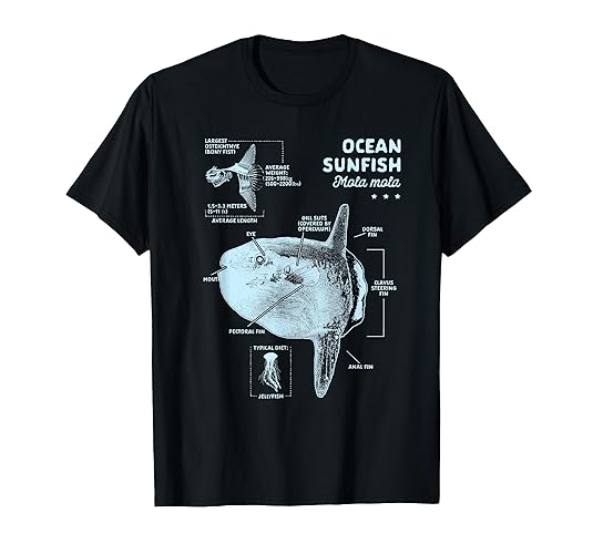 Ocean Sunfish Lover Mola Mola Ocean Sunfish Anatomy T-Shirt - Men - Burgundy - 3X-Large