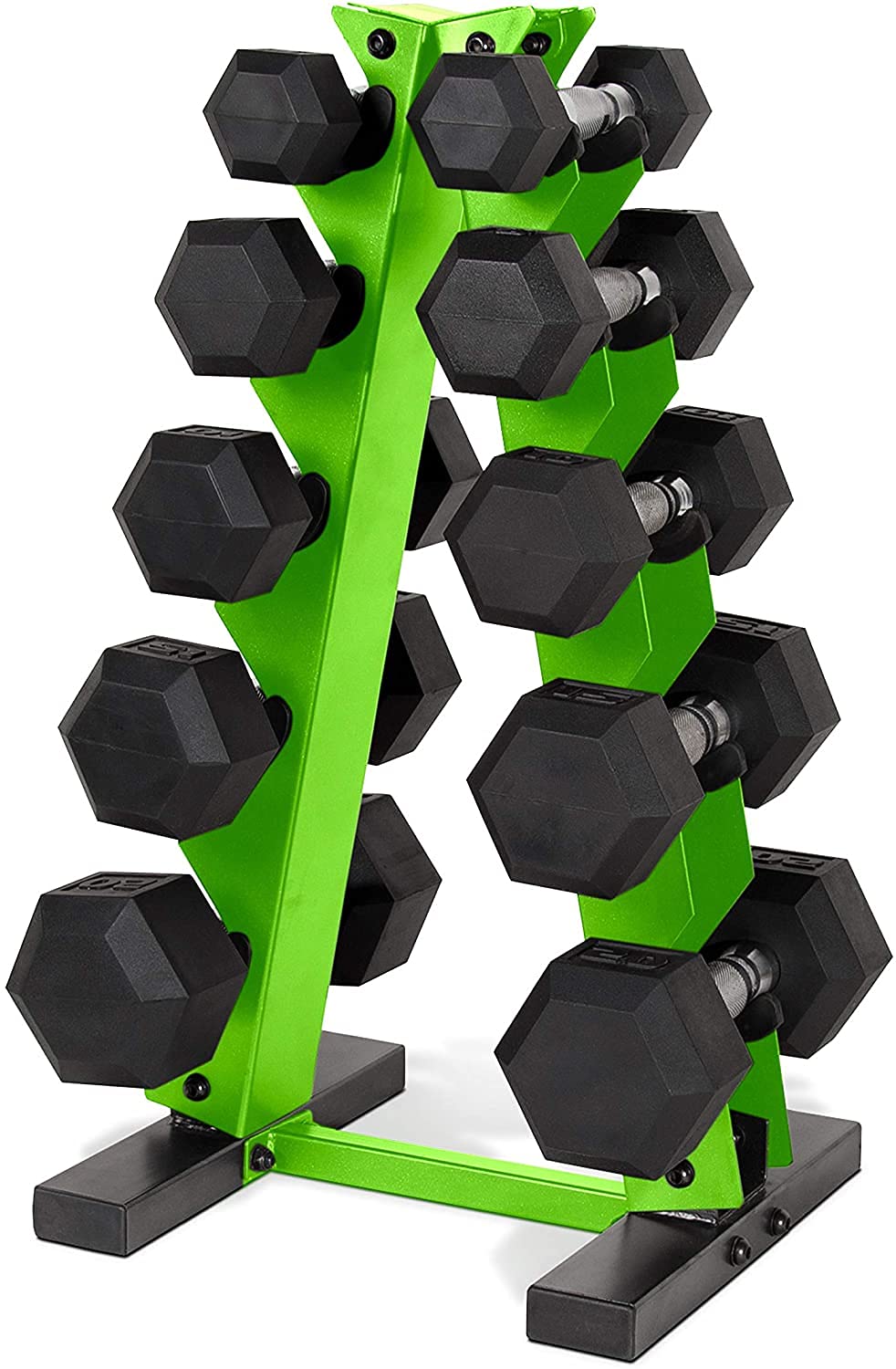 Cap Barbell 150 LB Dumbbell Set with Rack Color Series