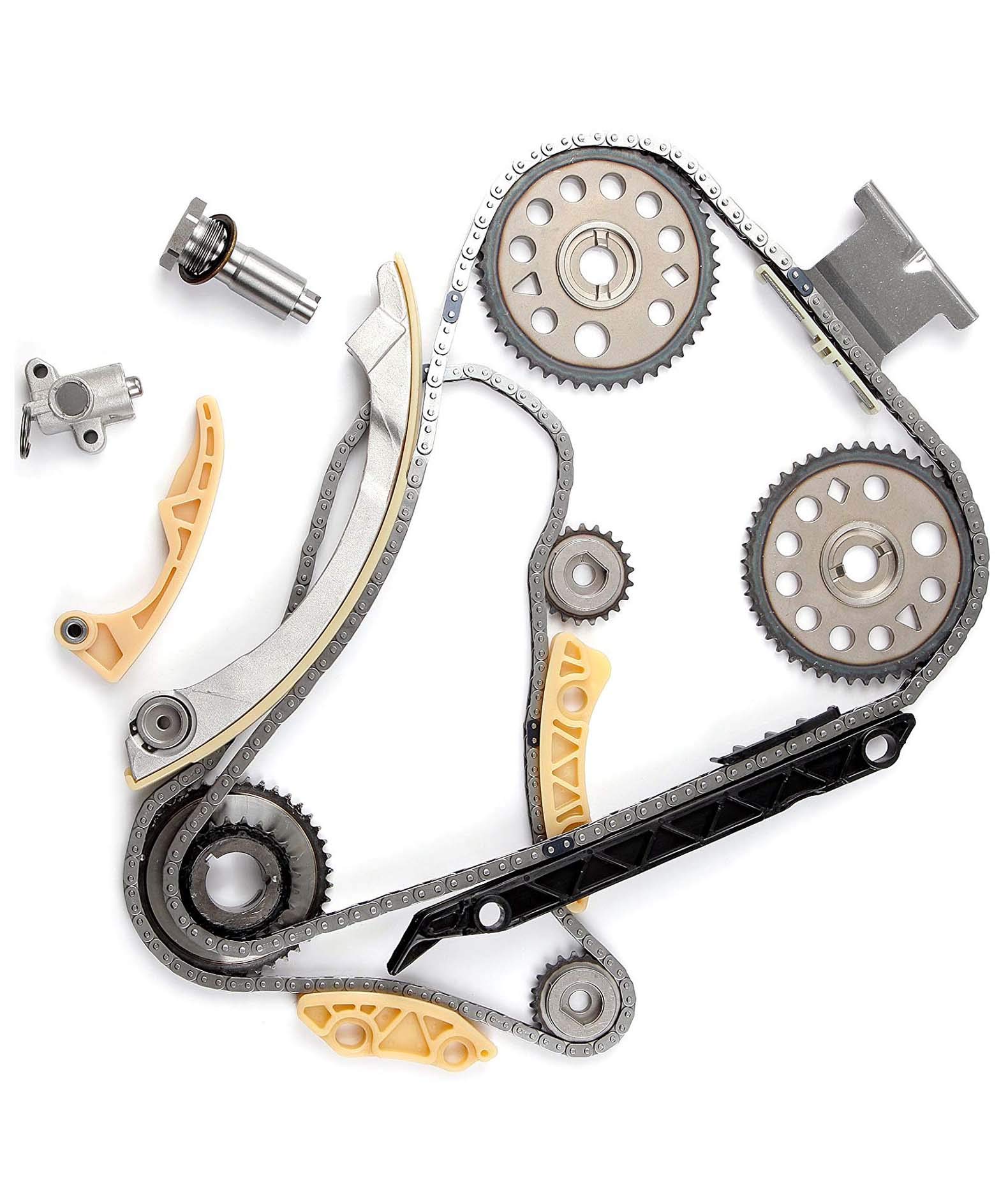 Exerock 94201S TK10422 Timing Chain Kit Tensioner Guide Rail Crank Sprocket Compatible with Chevrolet Malibu Cobalt 2.0L 2.4L 2.2L DOHC