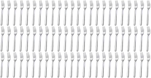Miniatura 13 de Pleafind 36 tenedores plateados de acero inoxidable de 8.4 pulgadas, pulido con espejo, aptos para lavavajillas, a granel para el hogar, cocina