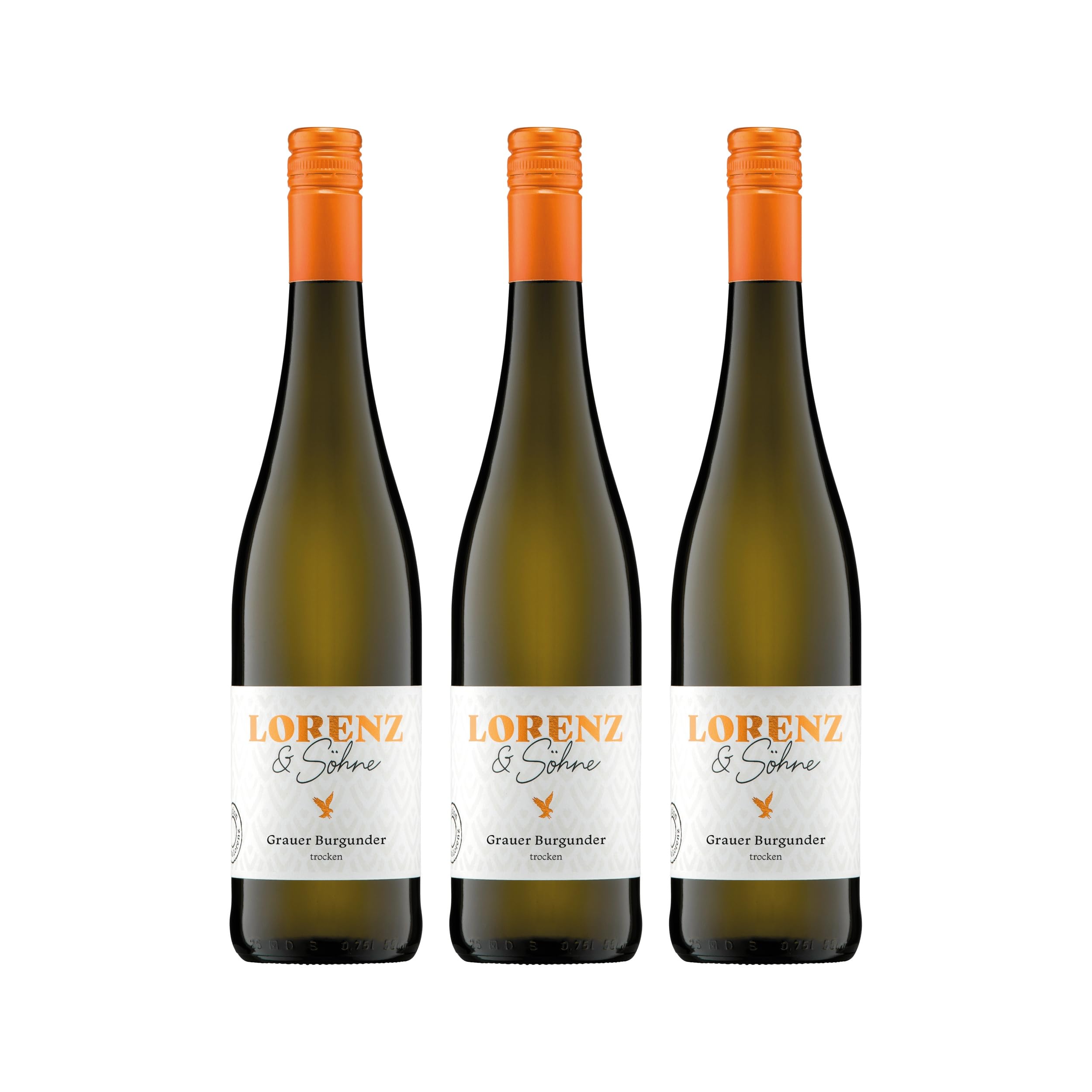 Lorenz & Söhne Grauer Burgunder Qualitätswein Edition trocken Weisswein Deutschland inkl. FeinWert E-Book (3 x 0.75 l)