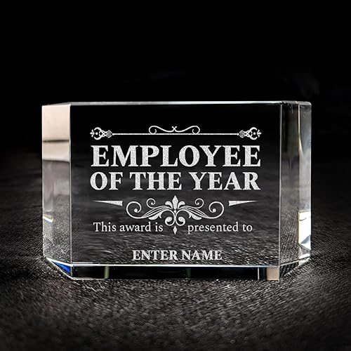 Miniatura 76 de Premio personalizado grabado con láser, diseño grabado con láser, agradecimiento, añade tu propio texto, incluye caja de regalo, premio al empleado