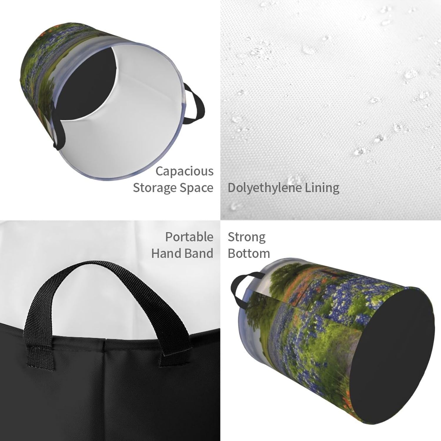 Laundry Basket With Handles Foldable Laundry Hamper Dirty Clothes Basket image 3