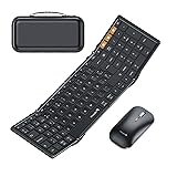 ProtoArc Teclado Plegable y Raton Bluetooth, XKM01 Teclado Español...