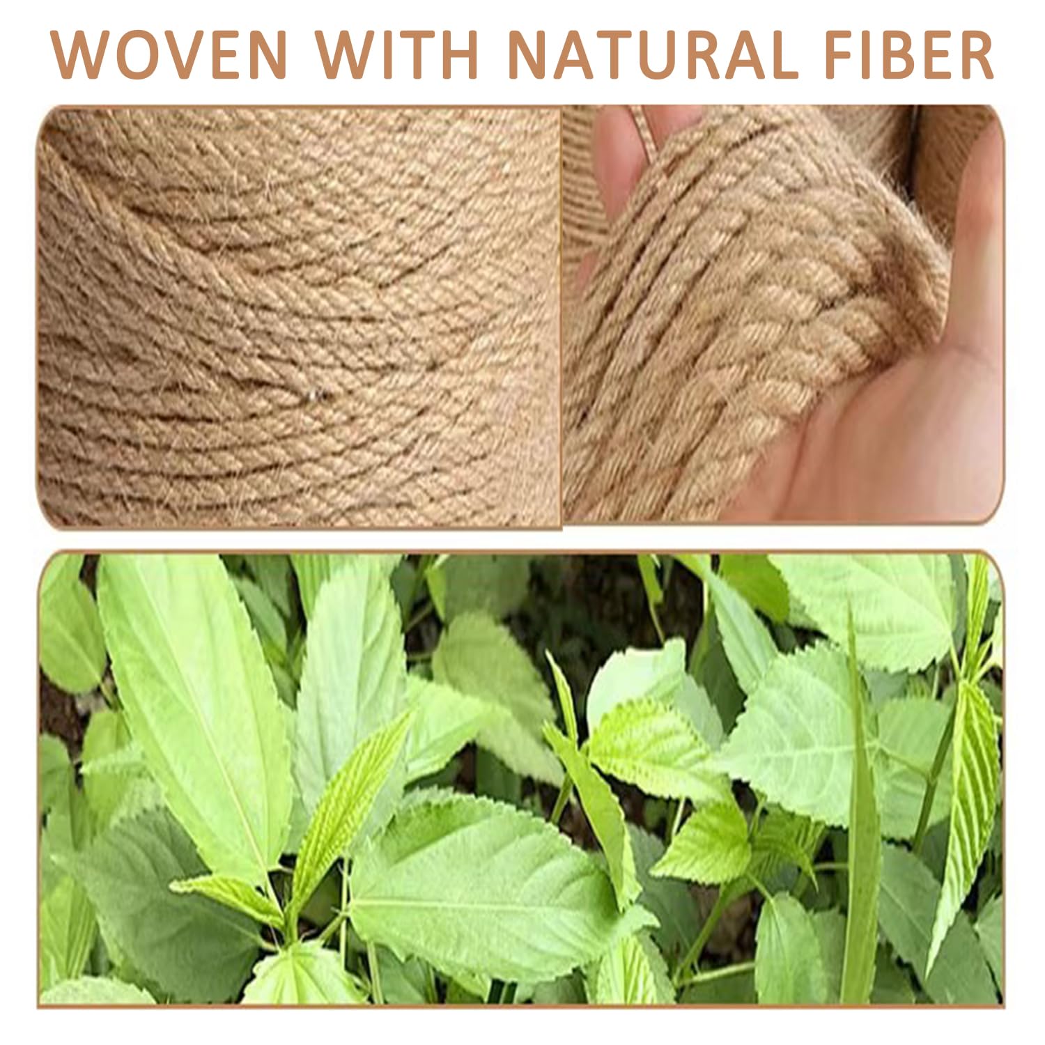 Cuerda de cáñamo de sisal natural para reparación de árboles de gatos, rascador de gatos, jardinería, embalaje de manualidades, cuerda de yute para muebles (30 mm x 10 metros)