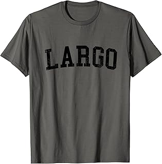 Vintage Largo MD Distressed Black Varsity Style T-Shirt