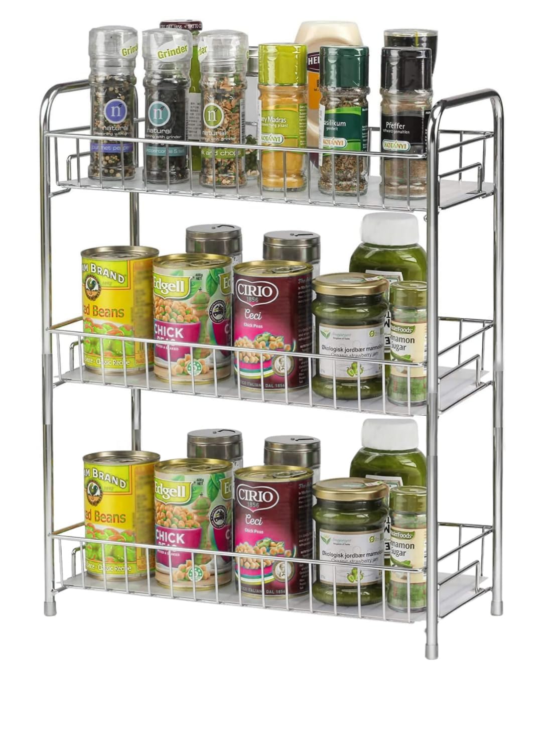 Nexum Multipurpose 3-Tier Storage Shelf/Spice Rack/Kitchen Rack/Storage Rack for Kitchen Accessories (Silver) (B0CT5TJPCC) Amazon Price History, Amazon Price Tracker