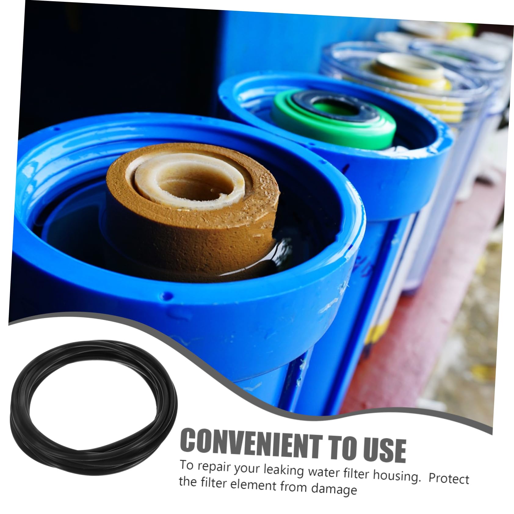 Ciieeo 5 Set Guarnizioni Per Filtri Set Da Sealing Per Depuratori Compatibili Con Membrane Ro Design Professionale E Pratico Per Potabile 10 Pezzi*5