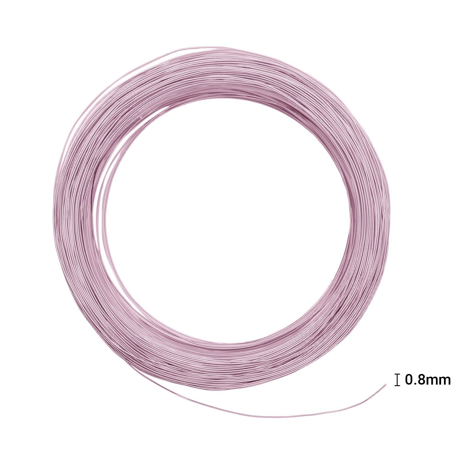 Vaessen Creative Basteldraht und Schmuckdraht 365 m x 0,8 mm Rosa (Rose) – Flexibler Draht zum Basteln für Blumenkranz, Scmuckherstellung und Modellbau