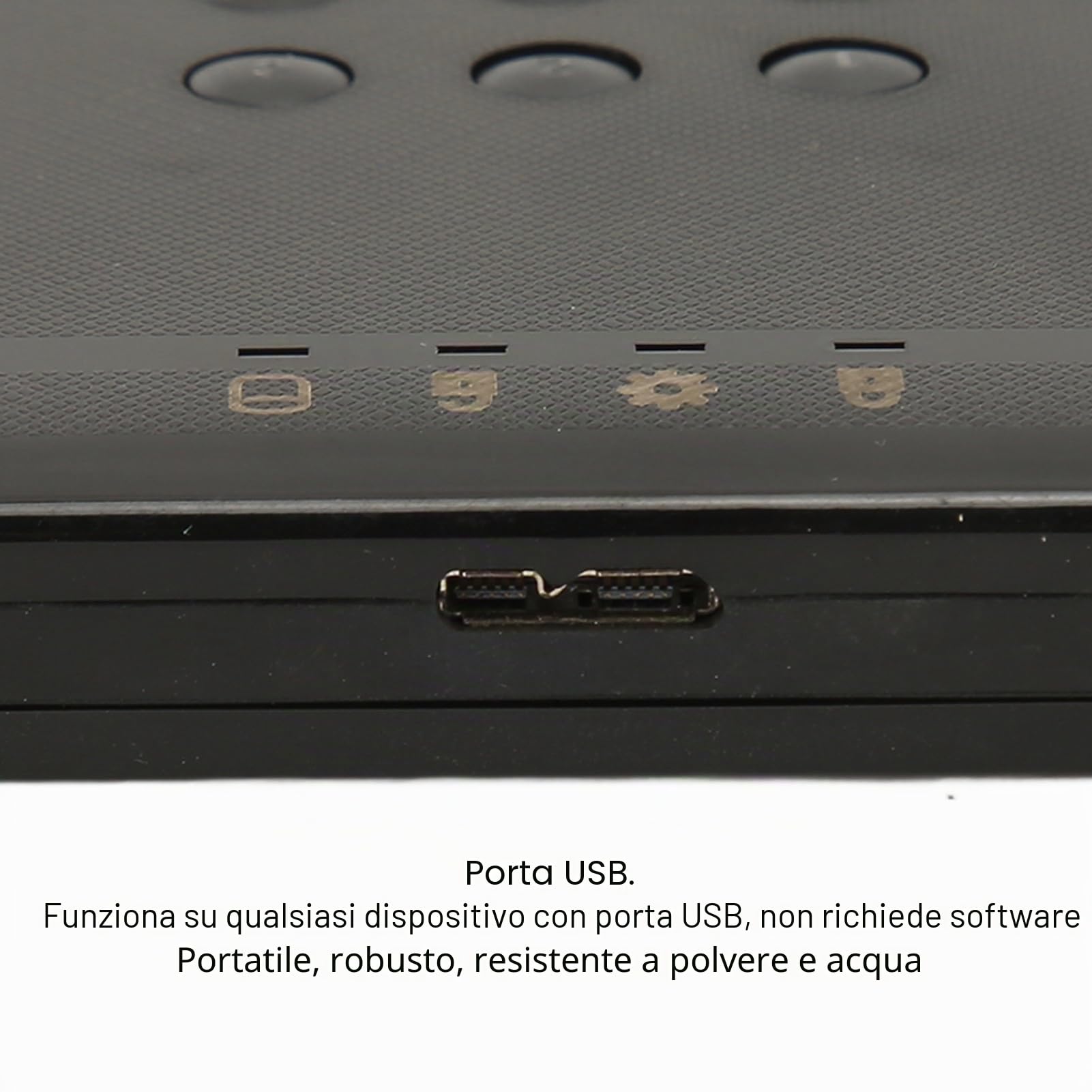 Ausla Disco Rigido Esterno Portatile con Crittografia Hardware con USB 3.0, Autenticazione PIN, Crittografia in Tempo Reale, velocità di 5 Gbps per, OS X, e