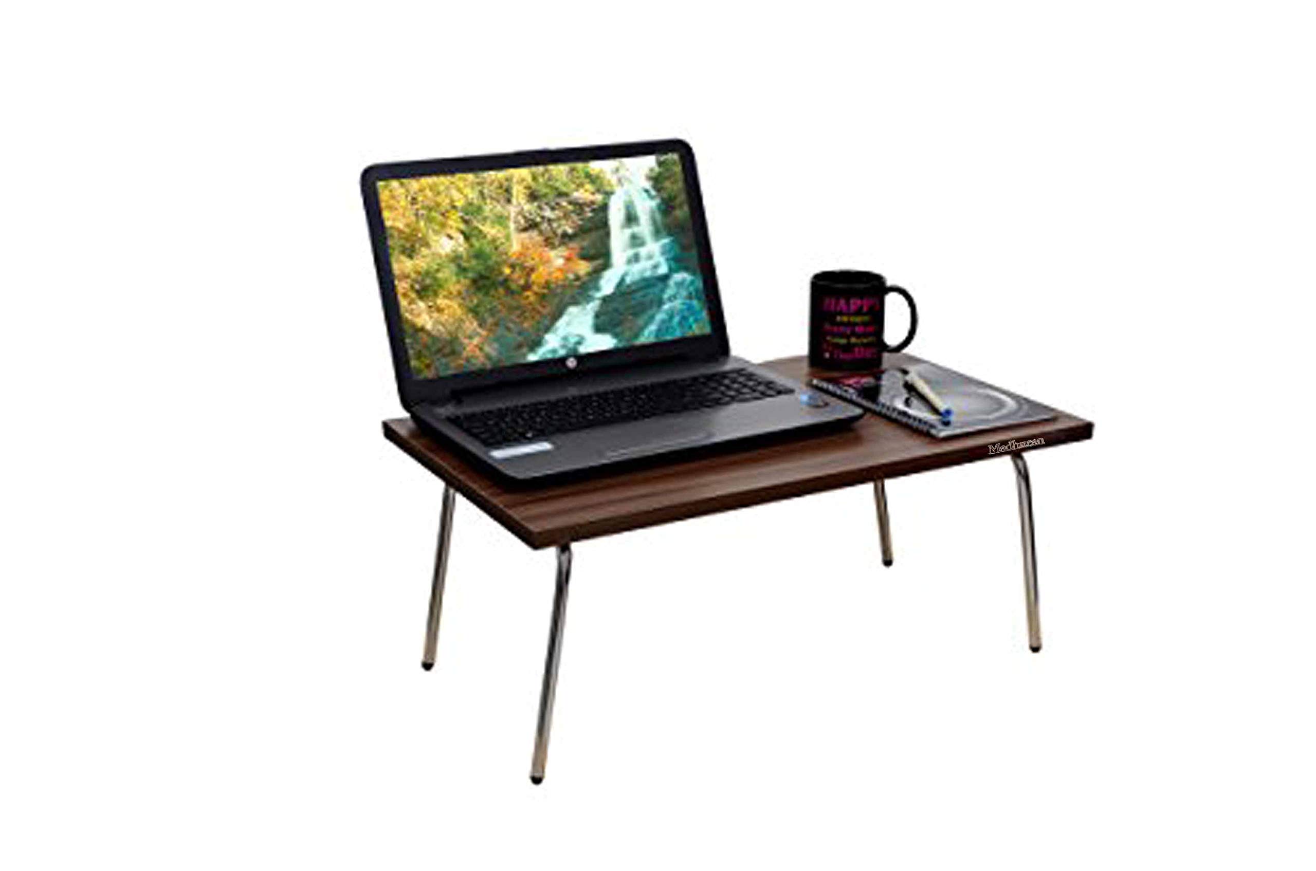 Madhuran Engineered Wood Bed Study Laptop Table Lapdesk Foldable (Matte, Walnut) / Big Size Aesthetic Multipurpose Students Home Work Portable Office Stand Folding (B07G52G5YQ) Amazon Price History, Amazon Price Tracker