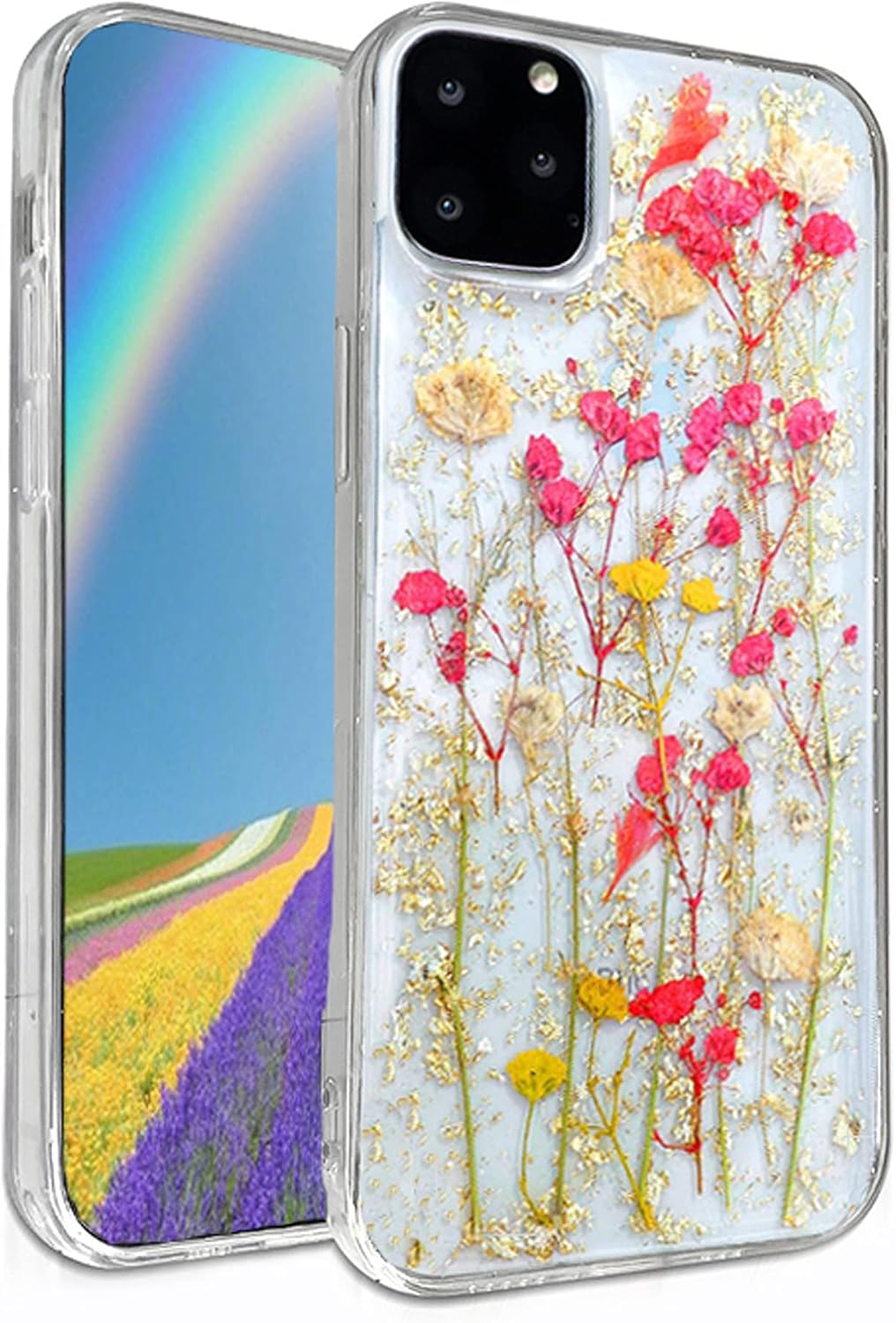 Feibili iPhone 11 Flower Case, Soft Clear Flexible Rubber