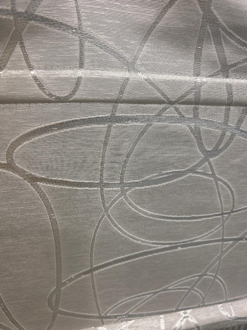 Store bateau magnétique à œillets - En lurex - Avec crochets de fenêtre - Couleur : argenté - 80 x 130 cm - Naturel
